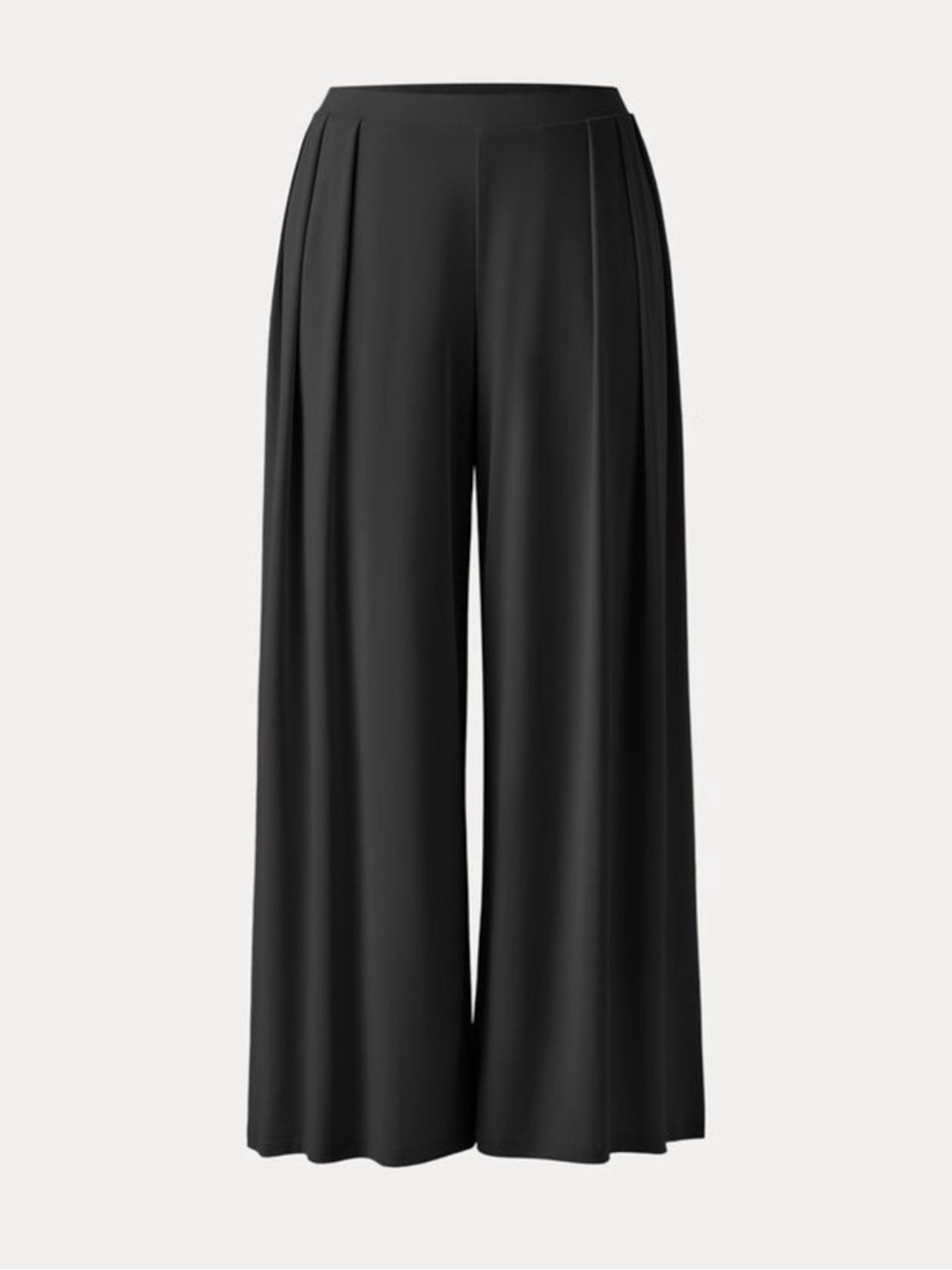 NWT OGL Sandwashed Mid Rise Pleated Wide Leg Palazzo Pant Pockets Black Large